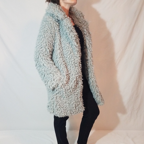 Jackets & Blazers - Women's coat casual lapel fleece fuzzy fau…
